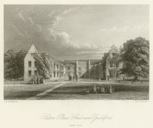 Sutton Place, Send, nära Guildford, North View (gravyr) av English School