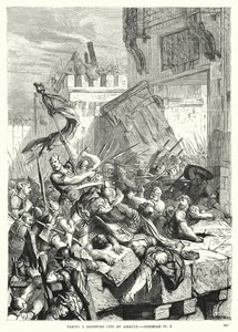 Att ta en försvarad stad genom överfall, Jeremiah IV, 5 (gravyr) av English School