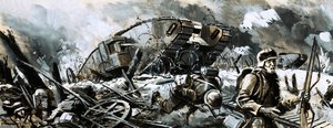 Tankar dök upp först under första världskriget (gouache på papper) av English School