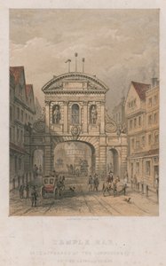 Temple Bar som den såg ut i början av 1700-talet av English School
