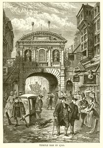 Temple Bar år 1700 av English School