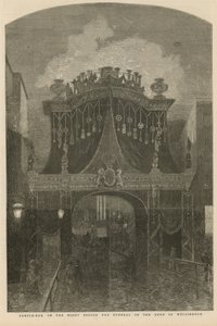 Temple Bar kvällen före begravningen av hertigen av Wellington av English School