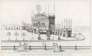 Tempel för att hedra freden i Aix la Chapelle 1749 av English School