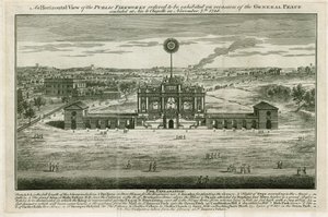 Tempel för att hedra freden i Aix la Chapelle 1749 av English School