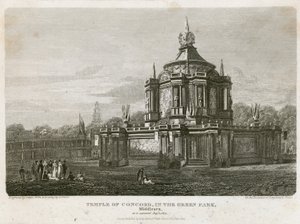 Temple of Concord uppfört för freden 1814 av English School
