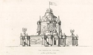 Temple of Concord för att fira freden 1814 av English School