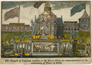Temple of Concord för att fira freden 1814 av English School