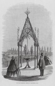 Teulonfontänen, Battersea Park, London, England (gravyr) av English School