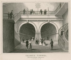 Thames Tunnel från den cirkulära trappan av English School