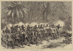 The 42nd Highlanders in the Front (gravyr) av English School