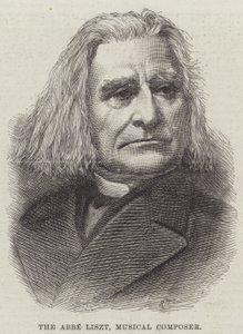 The Abbe Liszt, musikalisk kompositör (gravyr) av English School
