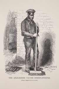 The Able-Bodied Pauper Street-Sweeper, från daguerreotypien av Richard Beard, illustration från London Labor och London Poor av Henry Mayhew, pub. 1862 av English School