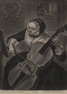 The Aged Trifler, ca 1750 (mezzotint) av English School