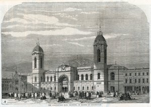 Agricultural Hall i Islington håller på att byggas av English School