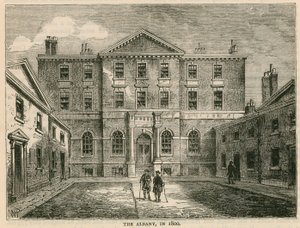 The Albany, London, år 1800 av English School