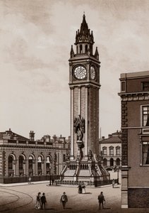 Albert Memorial, Belfast (litho) av English School