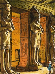 Det forntida egyptiska templet i Abu Simbel