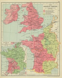 Kejsardömet Angevin (färglitografi) av English School