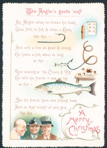 The Anglers milda hantverk, julkort av English School