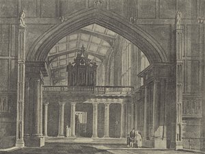 Ante-kapellet, 1816 (gravyr) av English School