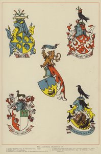 Armorial Bearings (färg litho) av English School