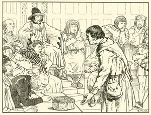 The Assize of Bread (bläck på papper) av English School