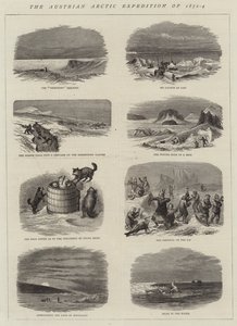 Den österrikiska arktiska expeditionen 1872-4 (gravyr) av English School