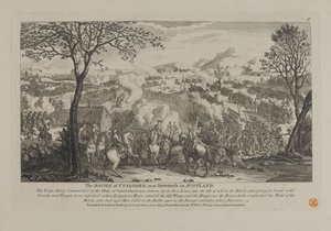 Slaget vid Culloden, nära Inverness i Skottland, publicerat av Bowles och Carver, 1746 av English School