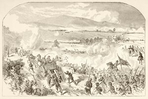 Slaget vid Malvern Hill (litho) av English School