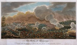 Slaget vid Waterloo, 1815, 1817 (akvatint) av English School
