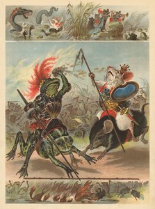 Slaget om grodorna och mössen (chromolitho) av English School