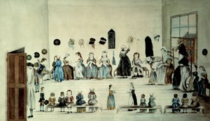 The Benevolent School (akvarell på papper) av English School