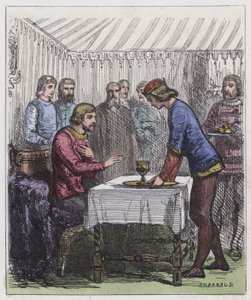 Den svarte prinsen och kungen av Frankrike (färgad gravyr) av English School