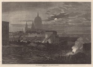 Blackfriars Bridge i slutet av Thames Embankment av English School