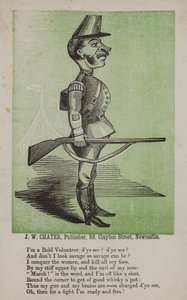 The Bold Volunteer (färgad gravyr) av English School