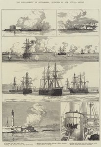 Bombardementet av Alexandria (gravyr) av English School