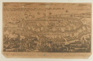 The Bombardment of Copenhagen and Surrender of the Danish Fleet, september 1807, publicerad av John Fairburn 1807 av English School