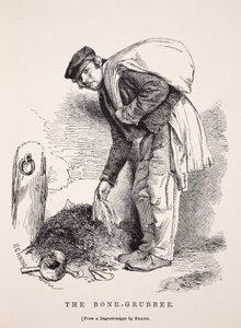 The Bone-Grubber, efter en daguerreotypi av Richard Beard, illustration från London Labor och London Poor av Henry Mayhew, pub. 1862 av English School