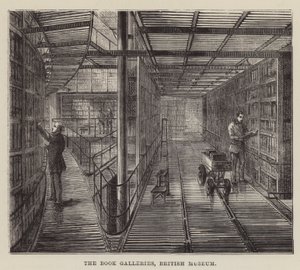 The Book Galleries, British Museum (gravyr) av English School