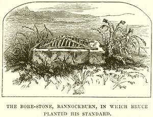 Bore-Stone, Bannockburn, där Bruce planterade sin standard av English School