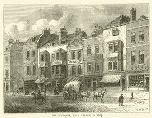 The Borough, High Street, 1825 av English School