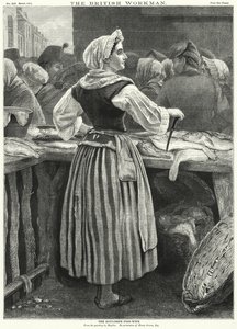 The Boulogne Fish-Wife (gravyr) av English School
