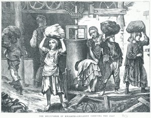 The Brickyards of England, Barn som bär leran, 1871 av English School