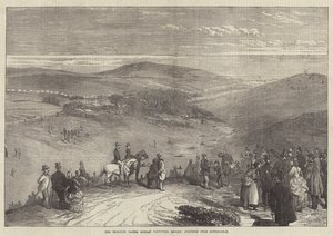 The Brighton Easter Monday Volunteer Review, Struggle near Rottingdean (gravyr) av English School