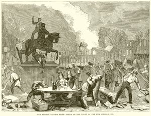 Bristol Reform Riots-scenen natten till den 30 oktober 1831 av English School