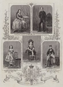 Prinsessan Alexandras bröder och systrar (gravyr) av English School