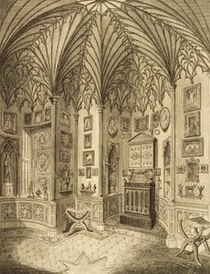 The Cabinet, graverad av T. Morris, från Description of Strawberry Hill av Horace Walton, 1784 av English School