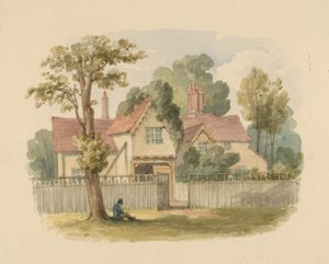 The Cake House, Hyde Park, London (wc på papper) av English School