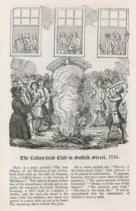 The Calves Head Club på Suffolk Street, 1734 av English School