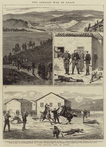 Carlistkriget i Spanien (gravyr) av English School